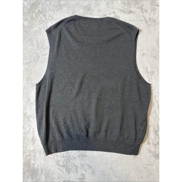 Polo Ralph Lauren Men’s XXL Gray Pima Cotton V-Neck Sweater Vest Pullover - Picture 10 of 10